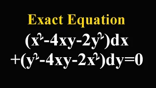 (x^2-4xy-2y^2)dx+(y^2-4xy-2x^2)dy=0 #ExactEquation L499 @MathsPulseChinnaiahKalpana