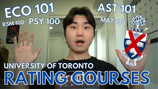 Rating All the Courses I Took at UofT | University of Toronto Course Reviews