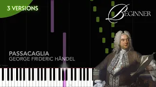 Passacaglia by George Frideric Handel | Piano Tutorial & Sheet Music | BEGINNER (arr.)