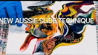 WOW 🤩 MUST TRY STUNNING AUSSIE SLIDE TECHNIQU  #2 tutti fruiti series~ 3D effects~ Acrylic pouring