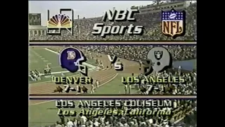 Denver Broncos at Los Angeles Raiders NFL Week 9 1984