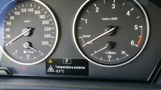 BMW 218d F45 Cold start -10°C with hidden menu