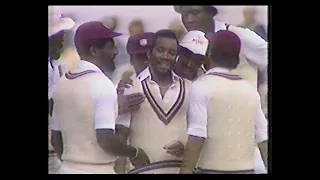 ENGLAND v WEST INDIES 3rd TEST MATCH DAY 3 HEADINGLEY JULY 14 1984 MALCOLM MARSHALL LARRY GOMES