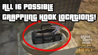 ALL 16 POSSIBLE GRAPPLING HOOK LOCATIONS FOR CAYO PERICO GATHER INTEL/SCOPE OUT (GTA 5 ONLINE DLC)