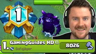 WELTREKORD - ERSTER SPIELER auf 8000 POKALEN teilt seine ANGRIFFE (Clash of Clans)