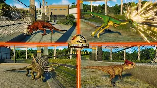 All the Dinosaurs Escape and Attack the Fence 🦖 Jurassic World Evolution 2 - JWE2