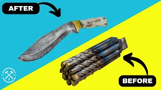 How To Made A Knife Out Of A Drill | Knife making | Forging | The Craft Man