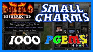 WORTH IT!? Rerolling SMALL CHARMS with 1,000 PERFECT Gems!  - Diablo 2 Resurrected Season ONE