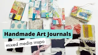 Art Journal Flip Through of Small Handmade Journals