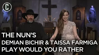 The Nun's Demian Bichir & Taissa Farmiga Decide: Death by Nun or Xenomorph?