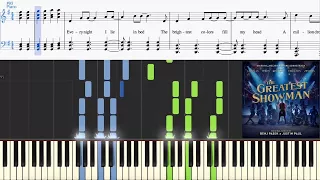 A Million Dreams (from The Greatest Showman) (Synthesia Piano Tutorial w/Lyrics)