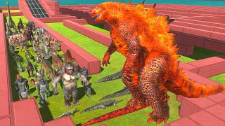Who Can Survive? Thermonuclear Godzilla Solomon Gojira The Yellow - Animal Revolt Battle Simulator