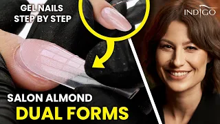 DUAL FORMS! Almond shape gel extensions step by step!!