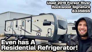 Fifth Wheel Features in a Travel Trailer RV! Used 2019 Forest River Rockwood 8335BSS