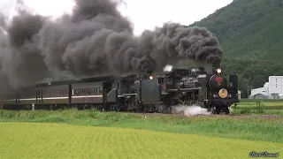 【重連】SLやまぐち号 重連運転 2008年夏【蒸気機関車】 Japanese steam train "Yamaguchi"