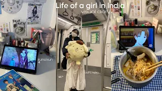 Life of a girl in India 🇮🇳 || visual diary , meeting with friend, cafe, sleepover and more