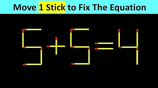 Matchstick Puzzle - Fix The Equation #matchstickpuzzle #simplylogical