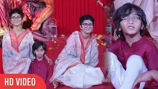 Aamir Khan Wife with Son at Biggest Durga Puja 2018 | Kiran Rao, Azad Rao Khan