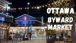 Ottawa Nightlife, Downtown Ottawa Canada, Christmas Lights, ByWard Market, Restaurant Pub Bar Shop