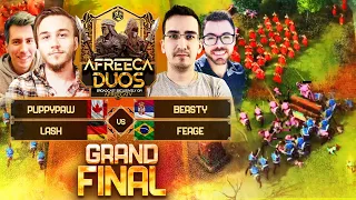 ⚔️  Afreeca Duos GRAND FINAL: Beasty & FeAge vs PuppyPaw & LaSh | Age Of Empires 4