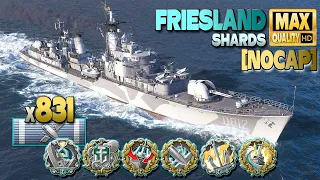 Destroyer Friesland: Exciting on map Shards [NOCAP] - World of Warships