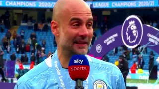 Pep in tears ,talking about Sergio Aguero