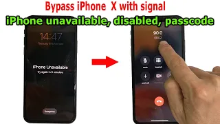 Bypass iPhone  X with signal by UnlockTool when iPhone unavailable, disabled, passcode