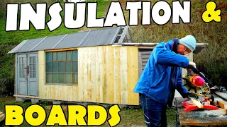 Installing Insulation and Boards on the PALLET CABIN