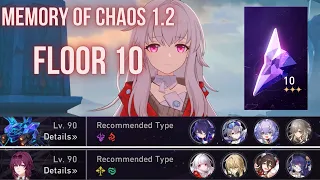 Memory of Chaos 1.2 v1 Floor 10 3 Stars | E1 Clara E0 Seele | Honkai Star Rail