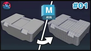 How to retopo a boolean mesh in Maya - EP01 (3D Modeling)