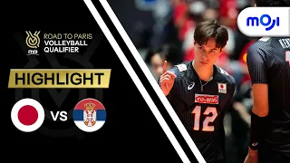 Jepang vs Serbia (3-0) - Highlight FIVB Road to Paris Volleyball Qualifier 2023 Men