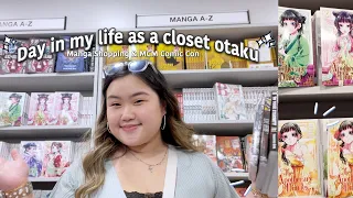 Day in my life as a closet otaku 🙈✨ // manga shopping and comic con (─‿‿─)♡