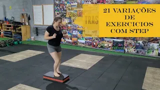 21 VARIAÇÕES DE EXERCÍCIOS COM STEP