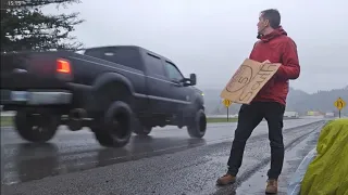 Truck Driver Trolls Hitchhiker