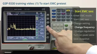 GW Instek - GSP 9330 training video  1 To start EMC pretest