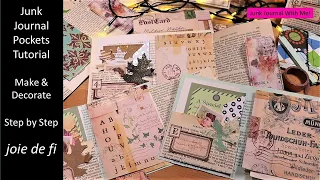 Junk Journal Pockets Tutorial 💕 Make And Decorate Step By Step 🌟