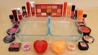 Red vs Orange - Mixing Makeup Eyeshadow Into Slime ASMR 310 Satisfying Slime Video