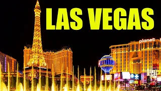 Las Vegas Strip - Bellagio, Caesars Palace, Venetian, New York-New York - Night Walking Tour 4K HDR