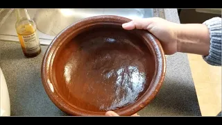 HOW TO SEASON A NEW UNGLAZED CLAY COOKING POT BEFORE FIRST USE | 4K UHD