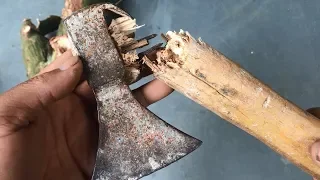 Restoration the old ax | Restore metal ax| Antique construction tools | restore rusty axe