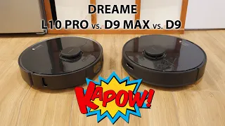 Dreame D9 vs. Dreame D9 MAX vs. Dreame L10 Pro - który wybrać?