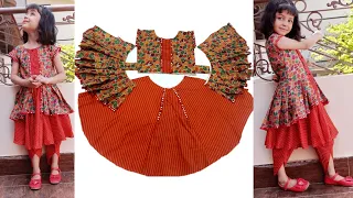 Awesome And New Pattern Baby Girl Special Eid Frock Very Easy Cutting And Stitching.