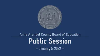 BOE Public Session 1-05-2022