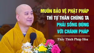 Muốn bảo vệ Phật pháp thì tự thân chúng ta phải sống đúng với Chánh pháp - Thầy Thích Pháp Hòa