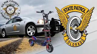 Electric E Scooter Pulled Over Gilpin County Sheriff Colorado State Police