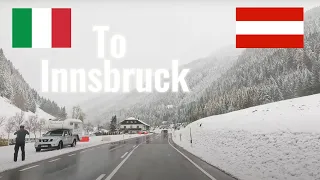 Driving in November 2023 in Italy from Pfitsch Val di Vizze to Innsbruck in Austria . 🍁☘️❄️🌾🍂