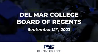 DMC Board of Regents Regular Meeting (9-12-2023)