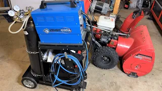 Chicago Electric MIG Welder Setup and Test - Honda HS55 Bracket Fabrication