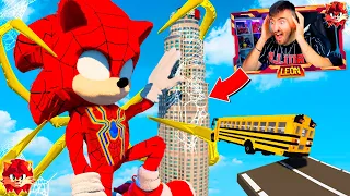 COCHES vs SPIDER SONIC LA PELICULA *MUY EPICO* 💥😱 | TEARDOWN LEON PICARON