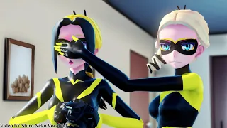 【MMD Miraculous】Don't Look【Ladybug, Chat Noir, Vesperia, Queen Bee】【60fps】